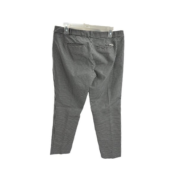 Michael Kors Pants Womens 8P Black White Gingham Stretch Ankle Trousers - Picture 4 of 7